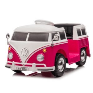 Лицензирана акумулаторна кола VW Samba 12V/7Ah, 100W, EVA гуми, MP3
