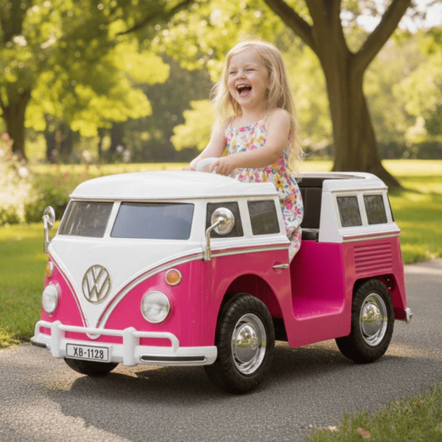 Лицензирана акумулаторна кола VW Samba 12V/7Ah, 100W, EVA гуми, MP3 - Image 5