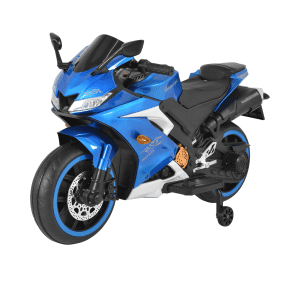 Детски Акумулаторен Мотор Motocross, 12V/7Ah, Bluetooth, металик цвят