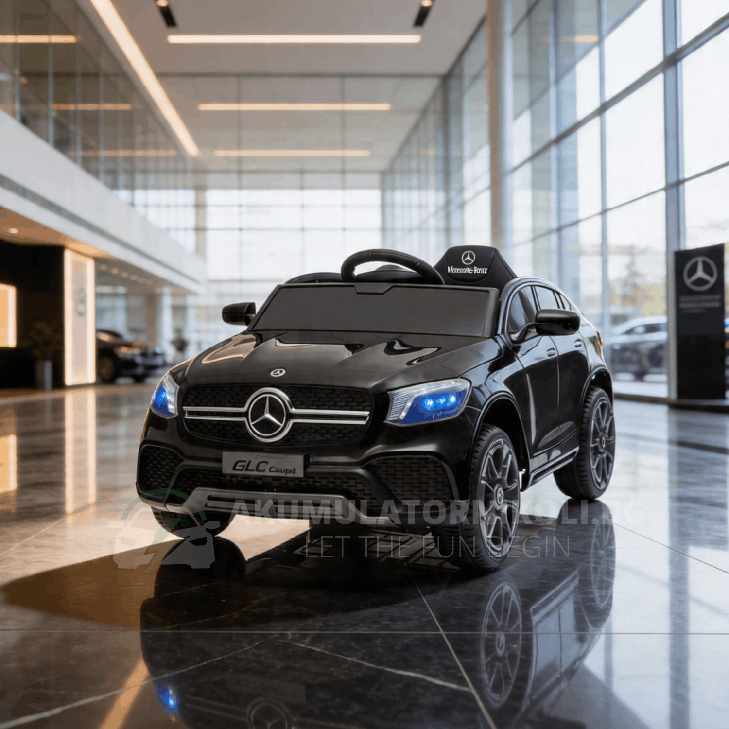 Лицензирана Акумулаторна Кола Mercedes-Benz GLC 2026, 250W, 12V/7Ah, EVA гуми, MP3, RC 2.4G