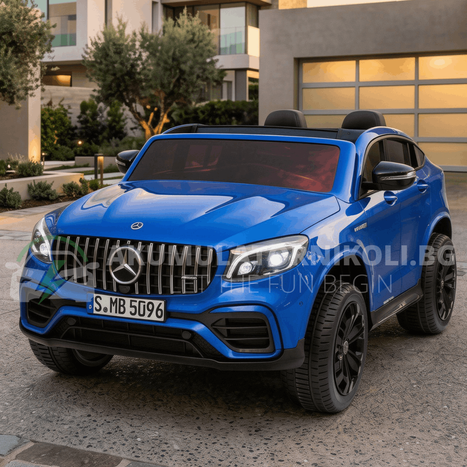 Лицензиран Акумулаторен Джип Mercedes GLC63S AMG, 500W, 24V/7Ah, 4х4, R/C, EVA гуми