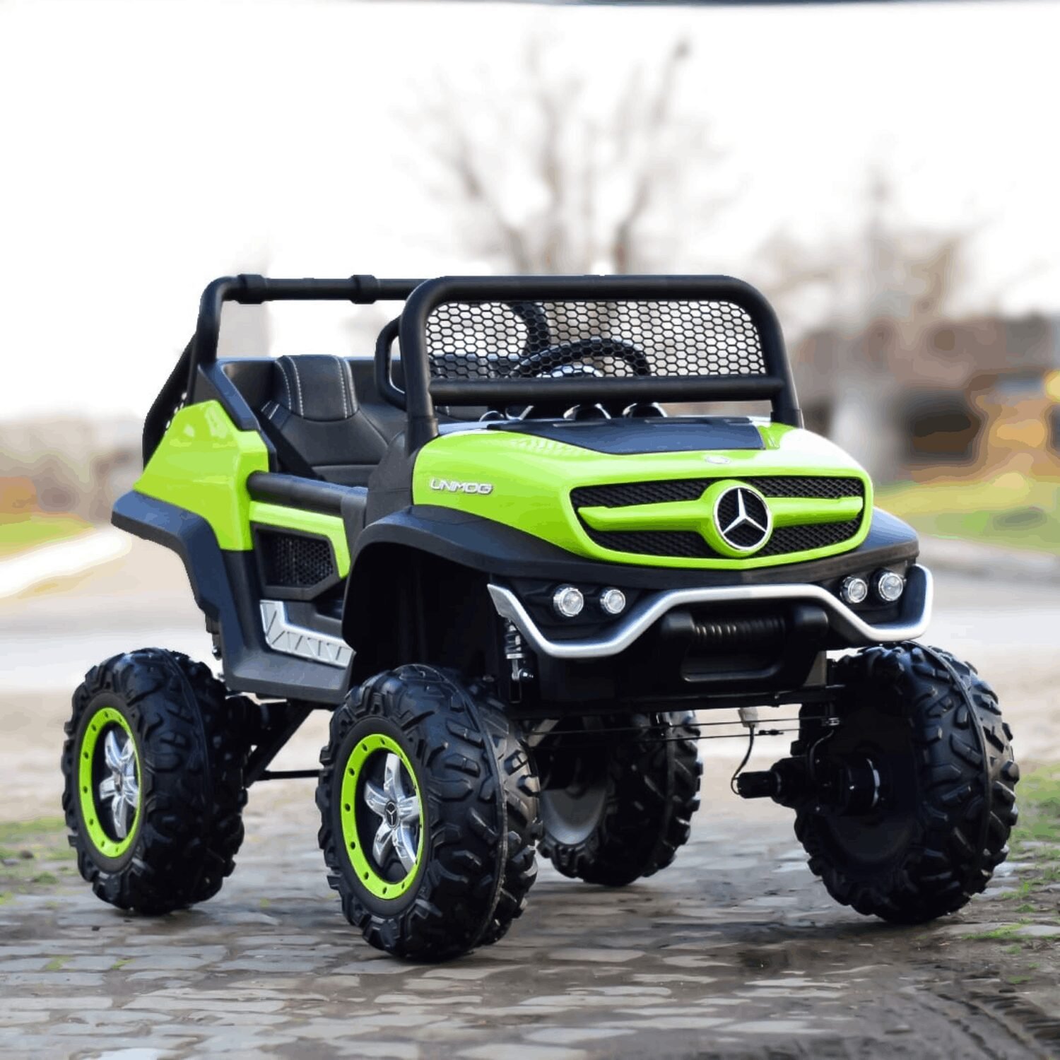 Лицензиран Акумулаторен Джип Mercedes UNIMOG, 12V/10Ah, 140W, 4X4, EVA Гуми, MP3 плеър - Image 2