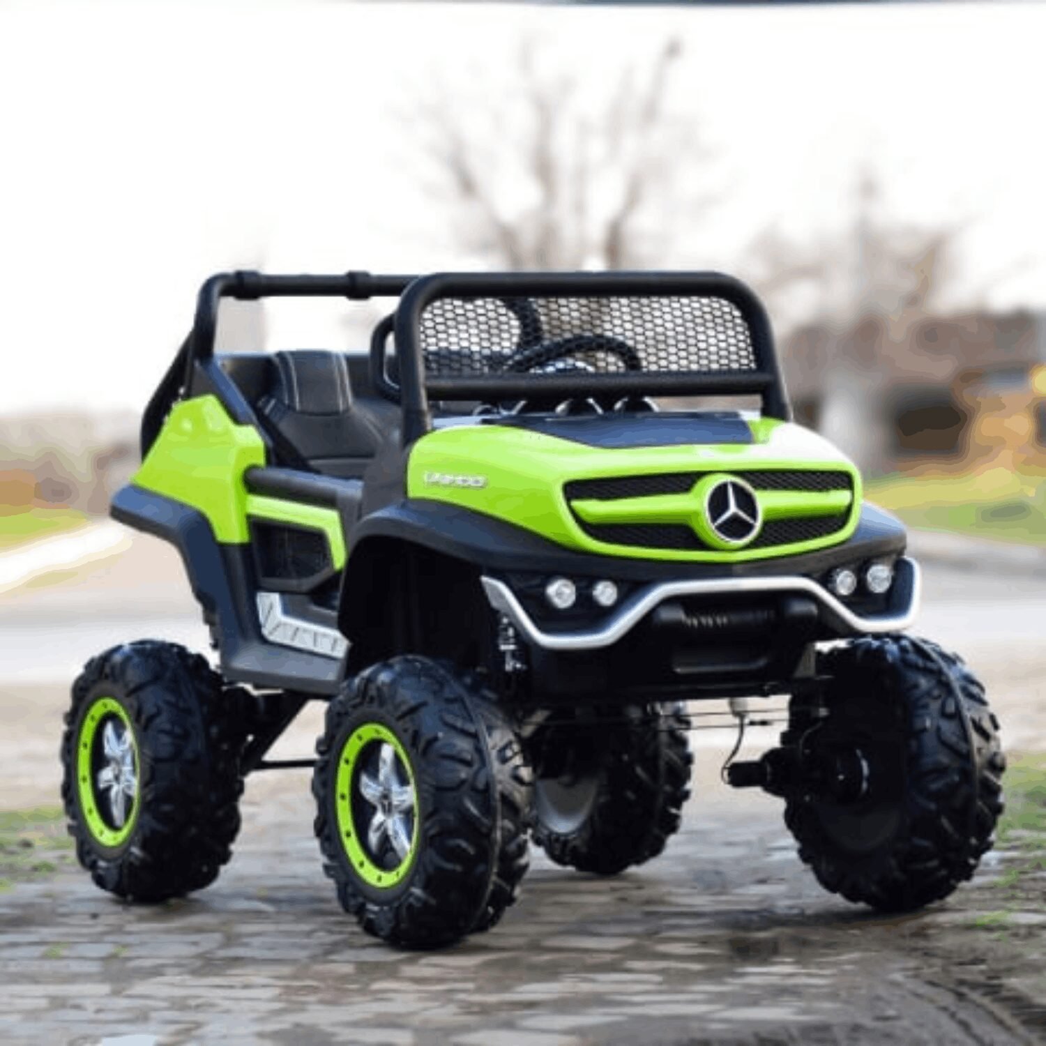 Лицензиран Акумулаторен Джип Mercedes UNIMOG, 12V/10Ah, 140W, 4X4, EVA Гуми, MP3 плеър - Image 3