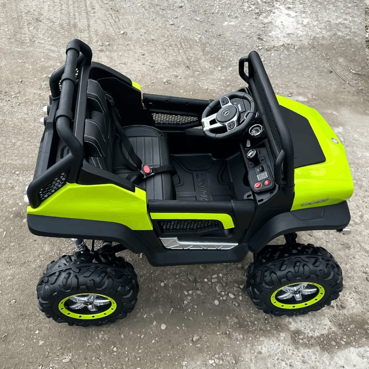Лицензиран Акумулаторен Джип Mercedes UNIMOG, 12V/10Ah, 140W, 4X4, EVA Гуми, MP3 плеър - Image 6