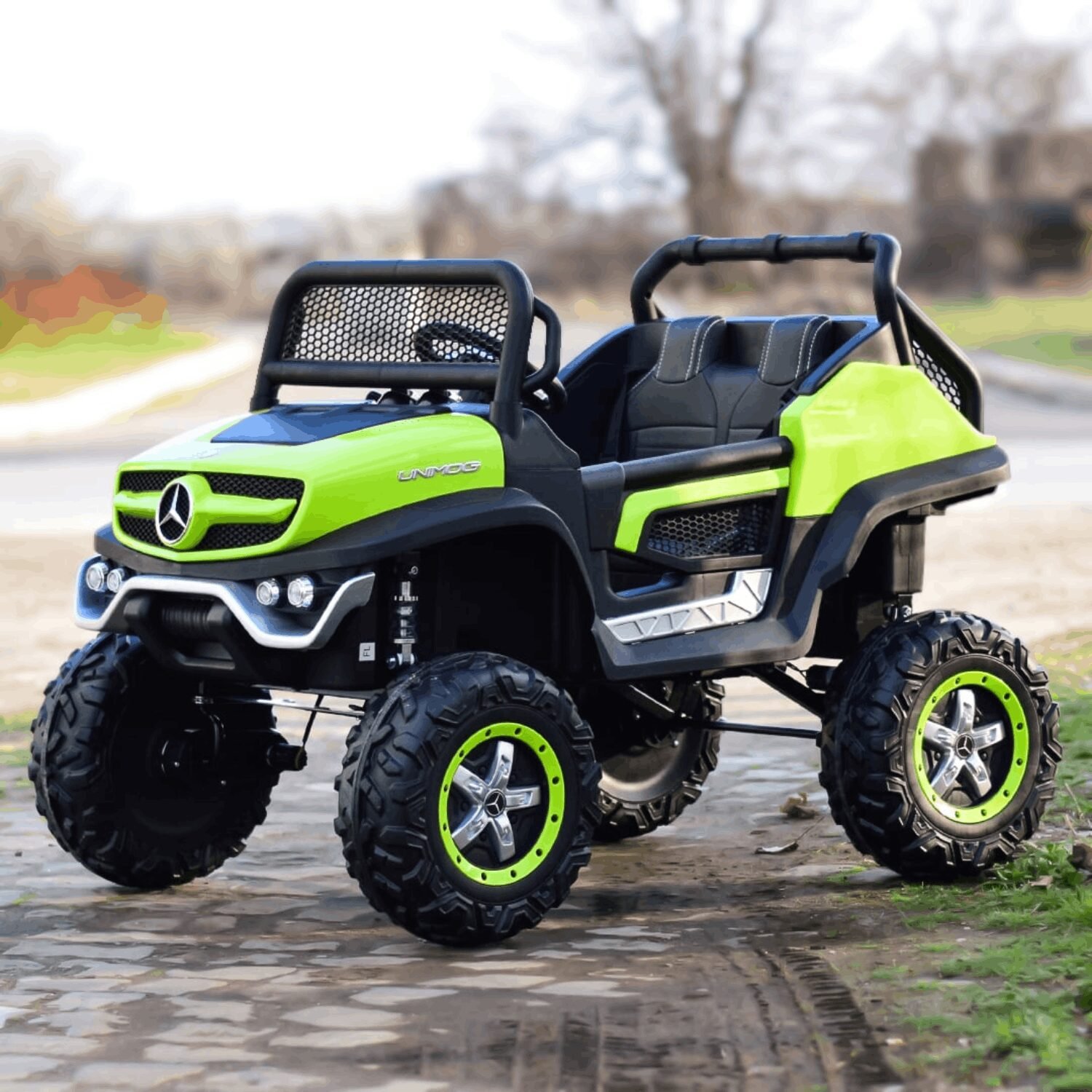 Лицензиран Акумулаторен Джип Mercedes UNIMOG, 12V/10Ah, 140W, 4X4, EVA Гуми, MP3 плеър - Image 8