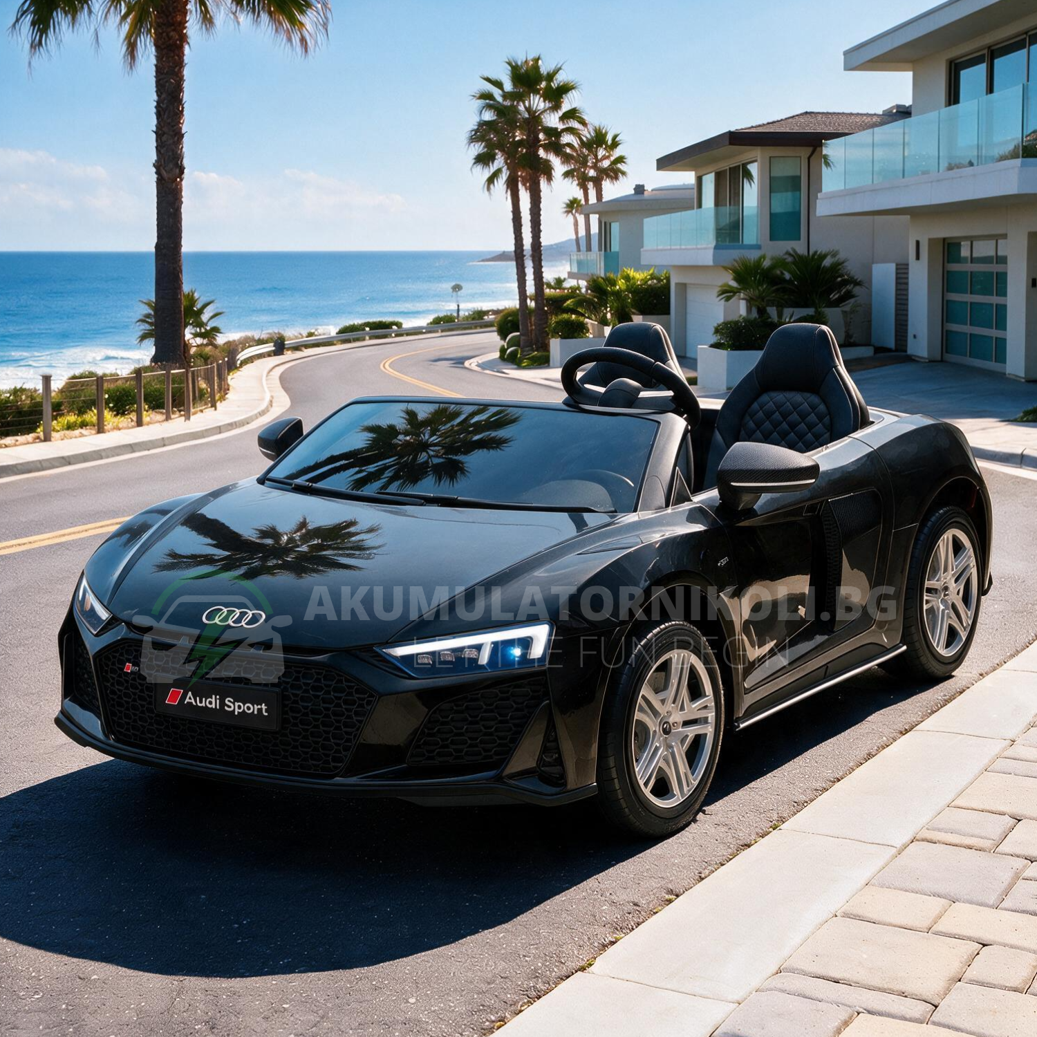 Лицензирана Акумулаторна Кола Audi R8 Premium, 400W, 24V/14Ah, EVA гуми, MP3, R/C 2.4G