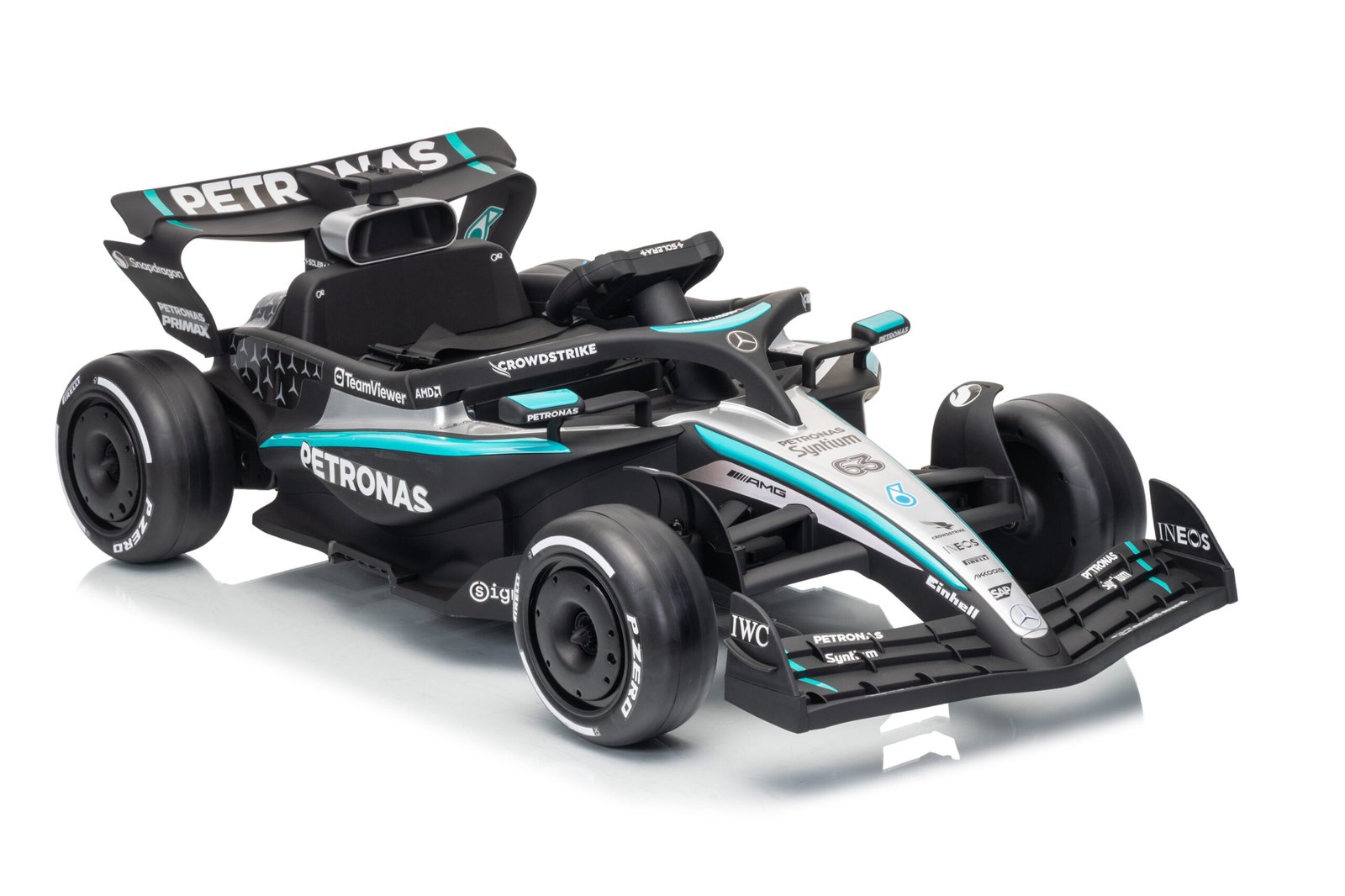 Лицензирана Детска Акумулаторна Количка Mercedes-AMG PETRONAS F1 12V/7Ah, 200W, EVA гуми, MP3 - Image 6